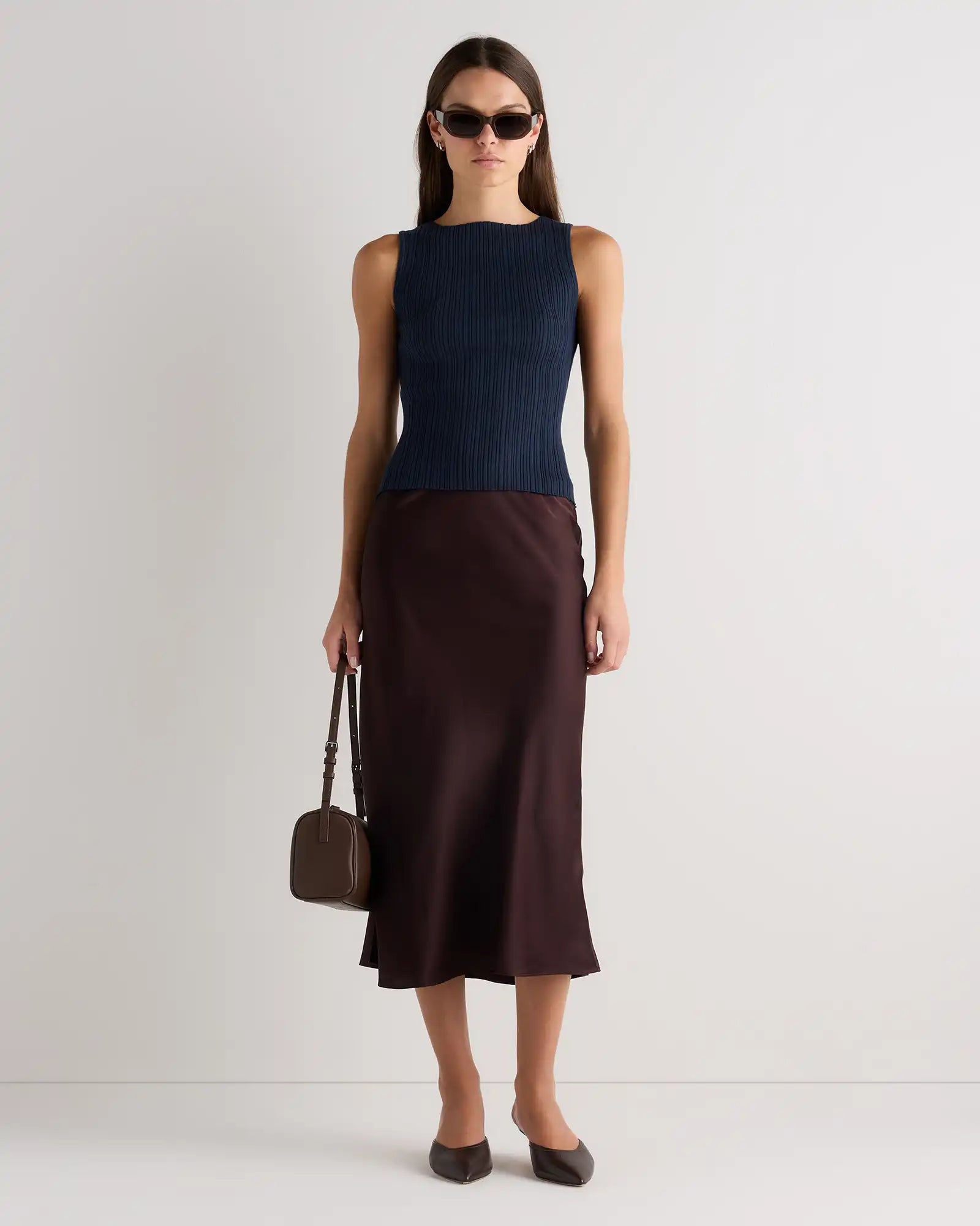 Cotton Cashmere Ribbed Tank
