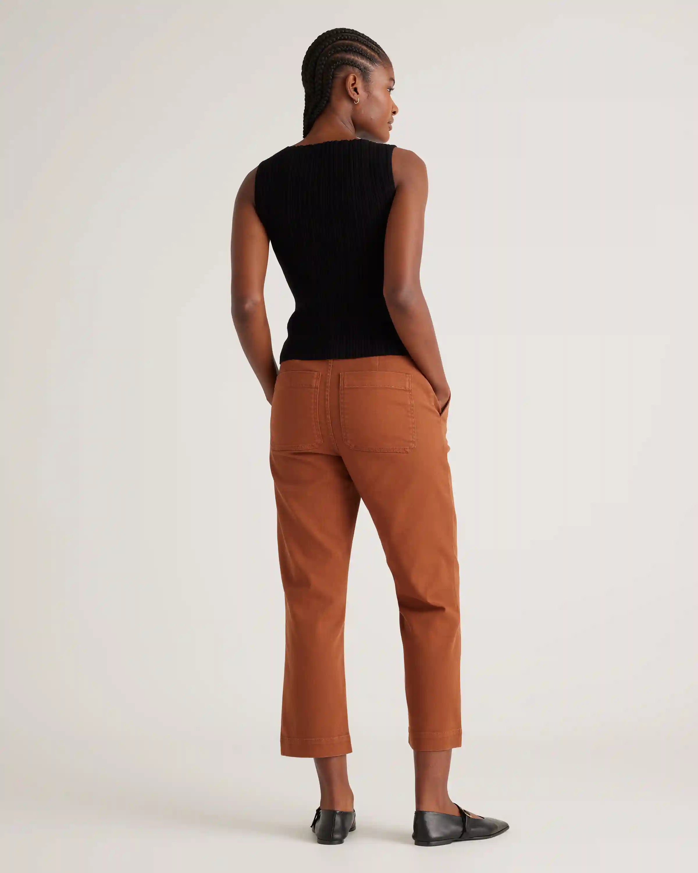 Cotton Cashmere Ribbed Tank
