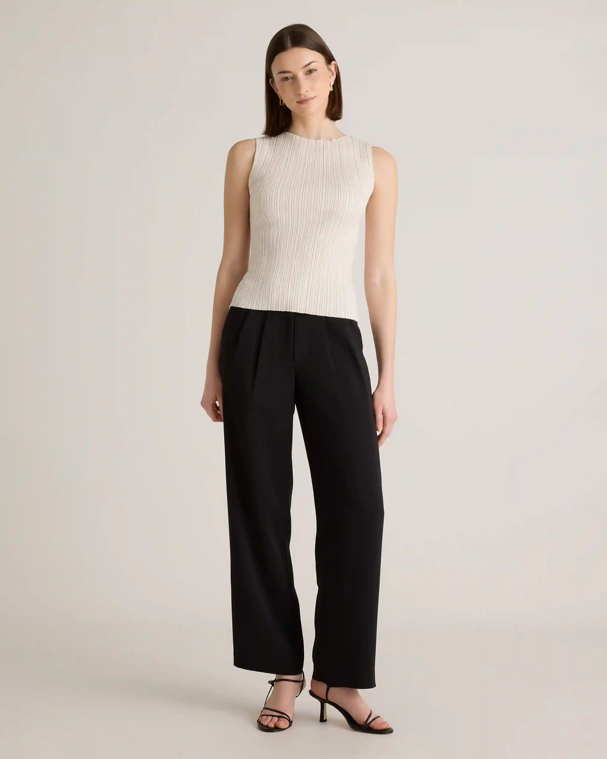 Cotton Cashmere Ribbed Tank
