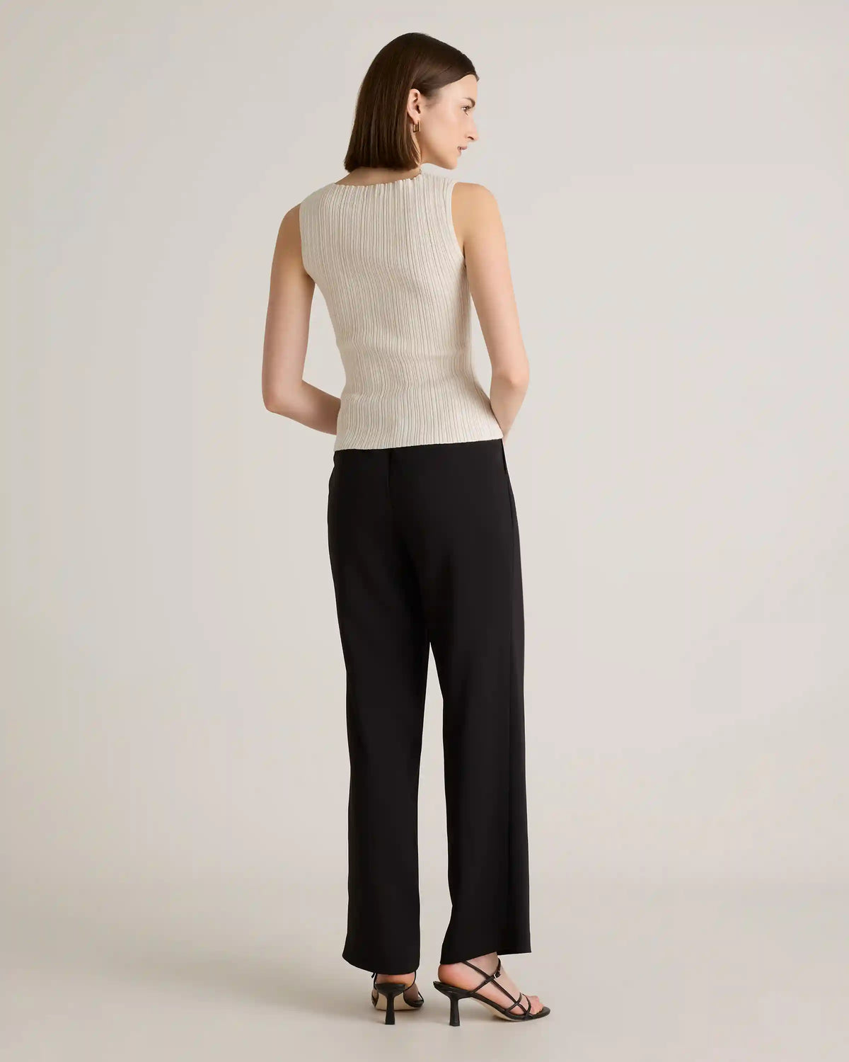 Cotton Cashmere Ribbed Tank