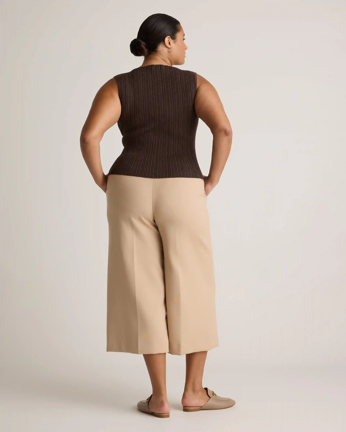 Cotton Cashmere Ribbed Tank