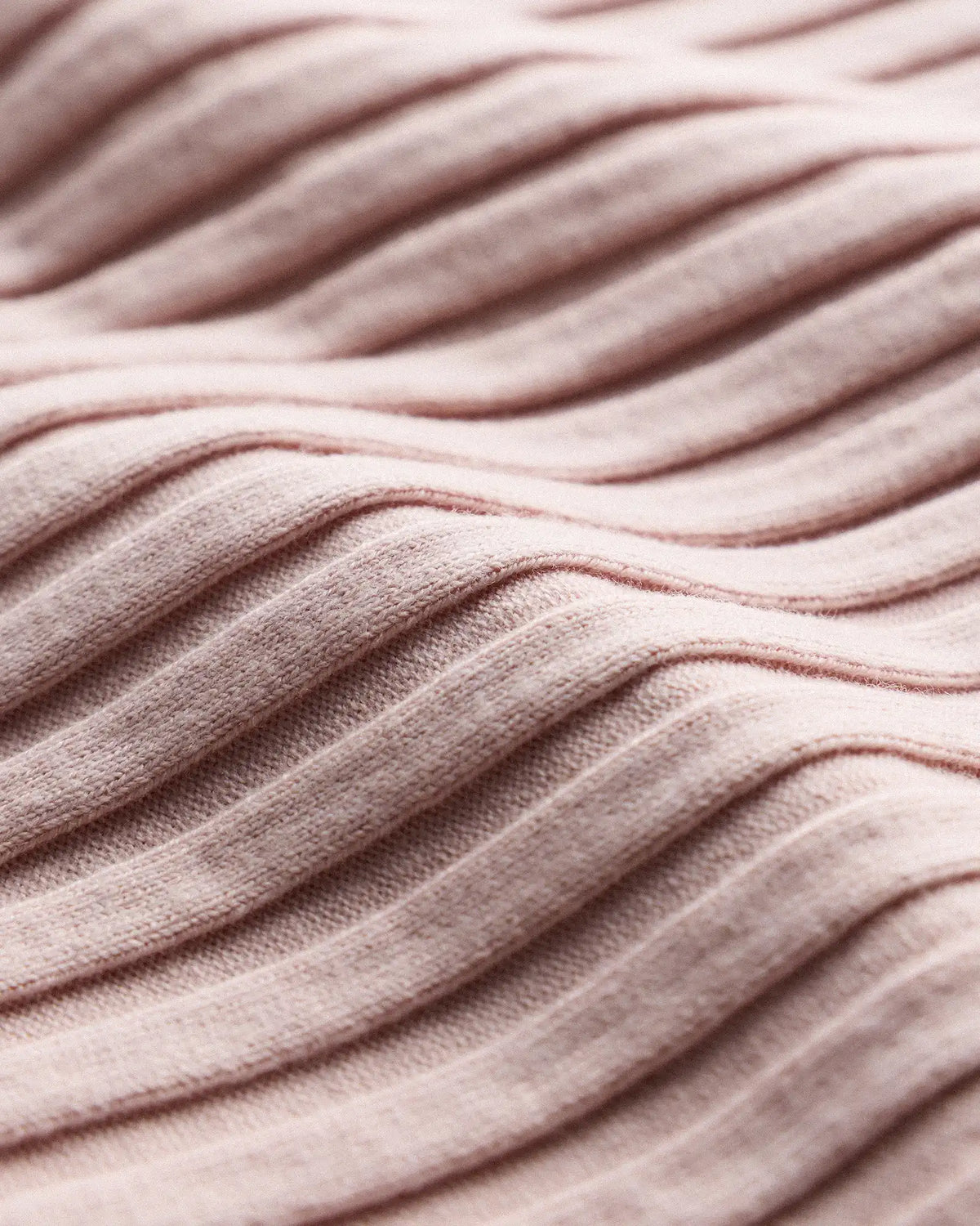 Cotton Cashmere Ribbed Long Sleeve Sweater
