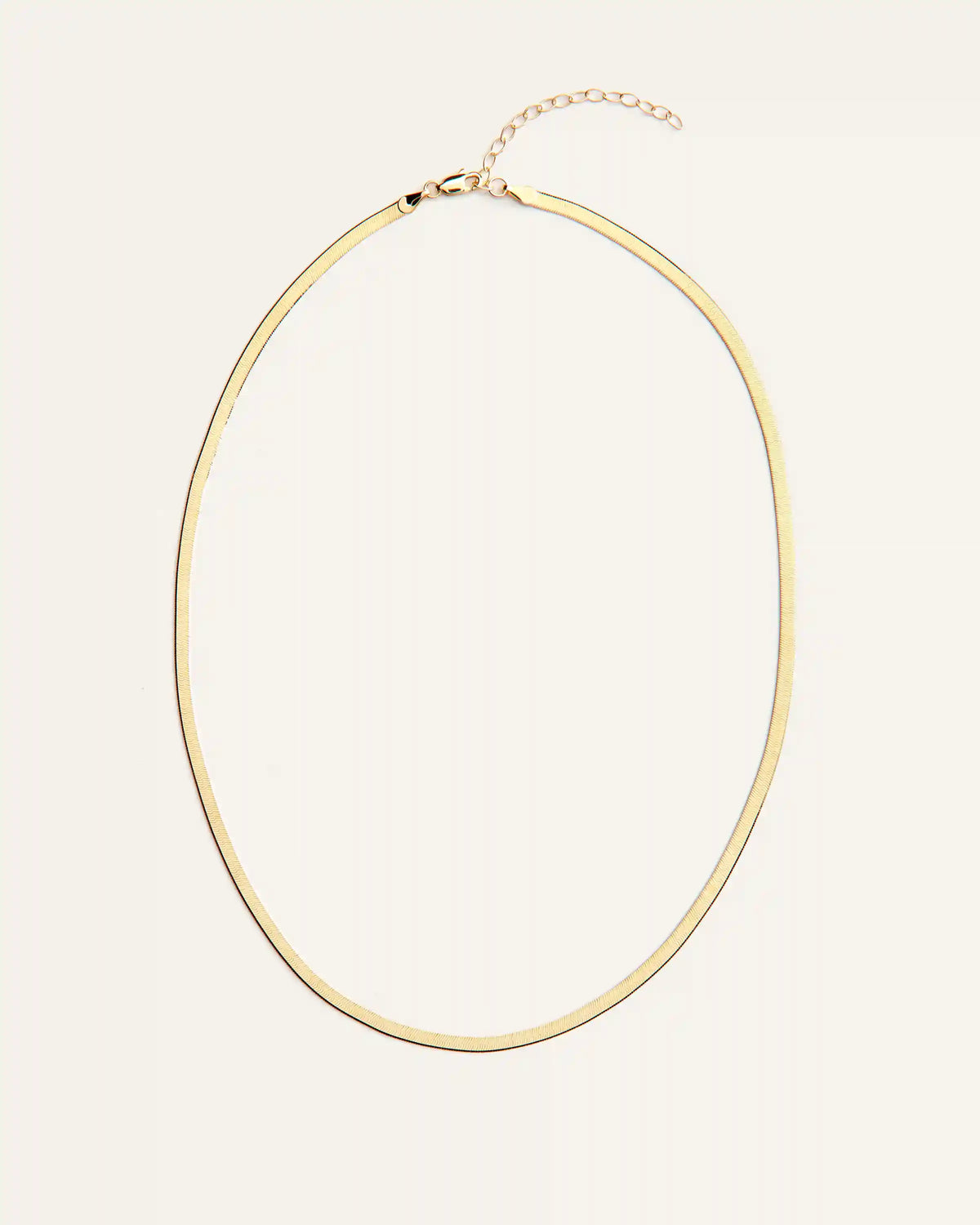 10K Gold Herringbone Chain Necklace