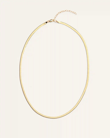 10K Gold Herringbone Chain Necklace