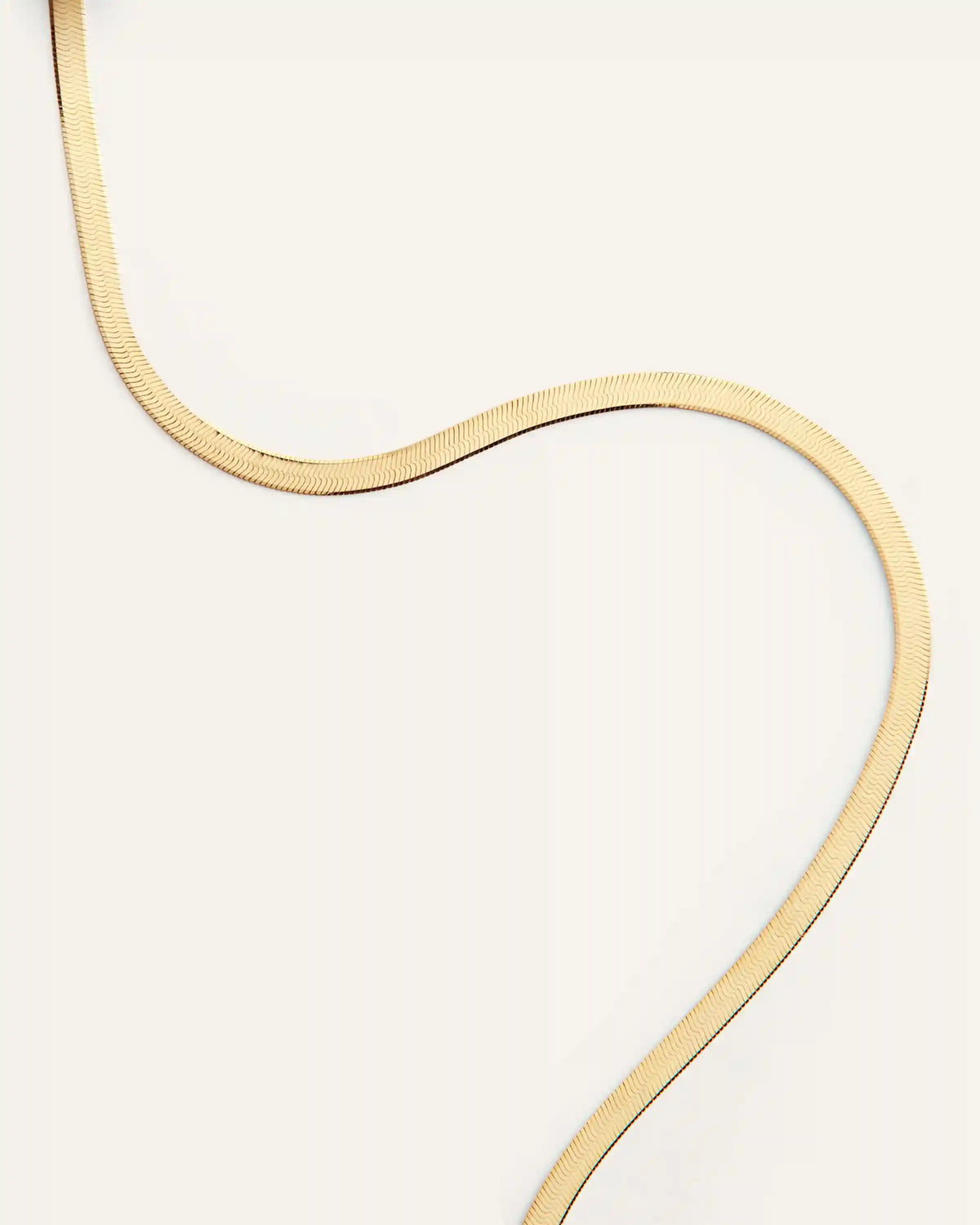 10K Gold Herringbone Chain Necklace