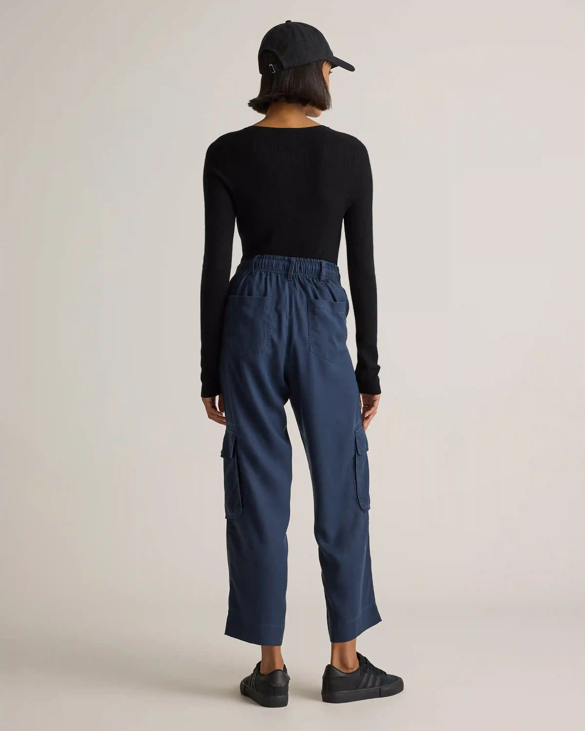 Vintage Wash Tencel Drawstring Cargo Pants