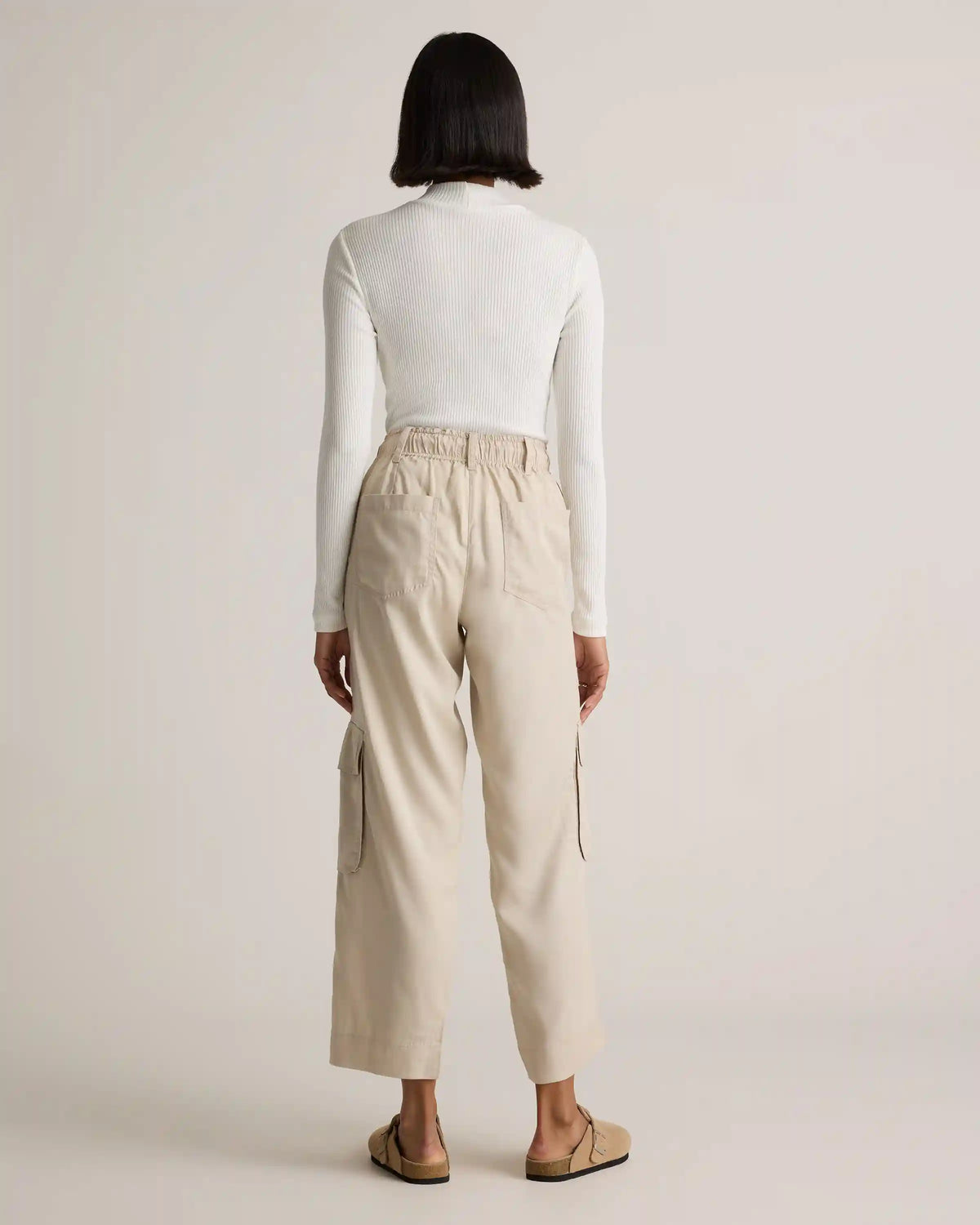 Vintage Wash Tencel Drawstring Cargo Pants