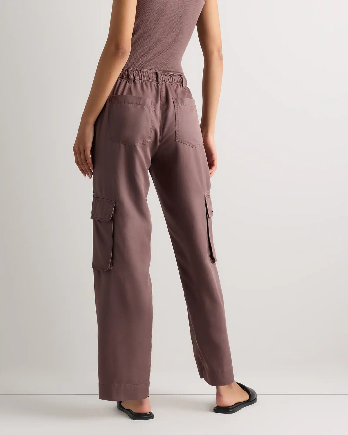Vintage Wash Tencel Drawstring Cargo Pants