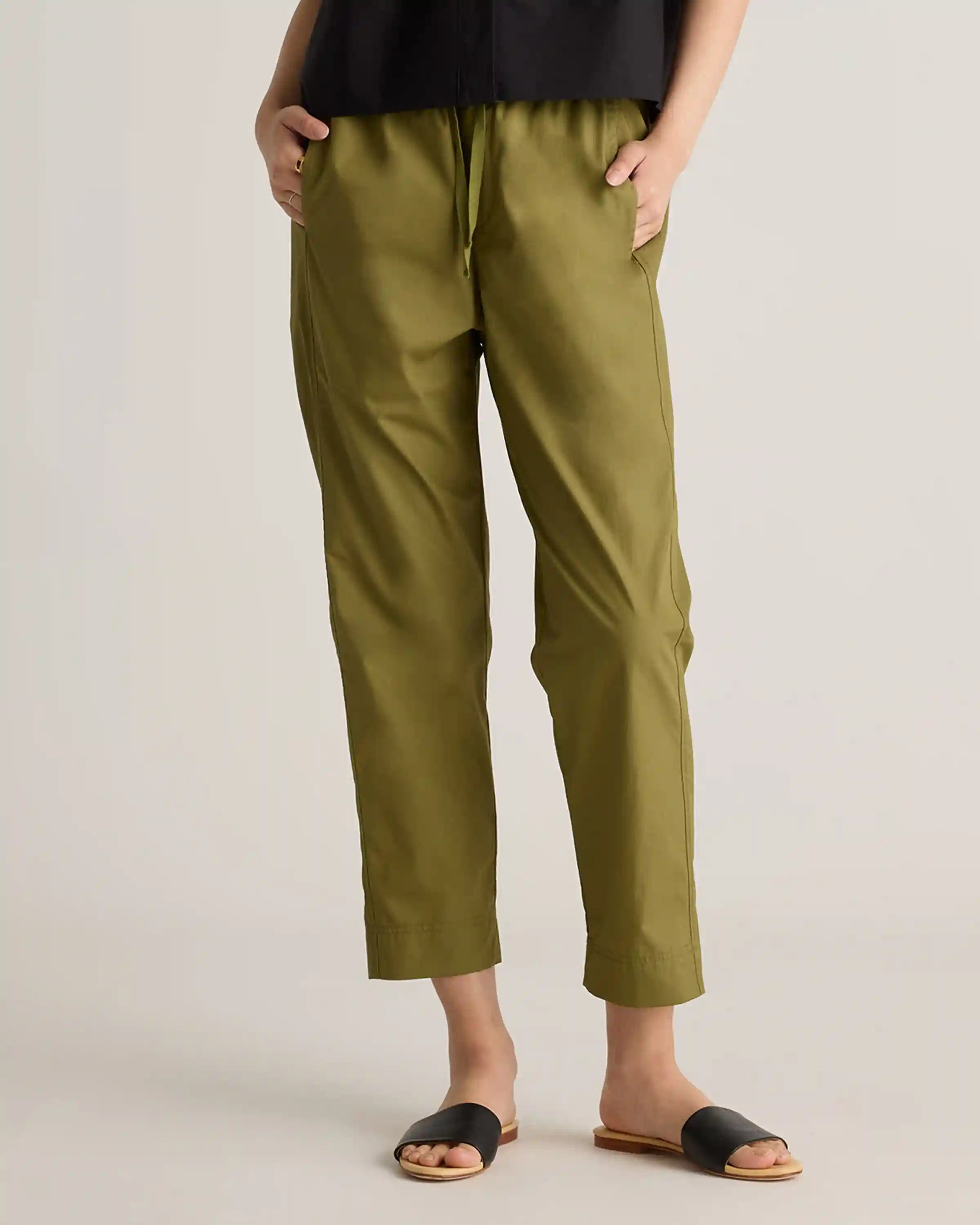 100% Organic Cotton Poplin Pull-On Pants