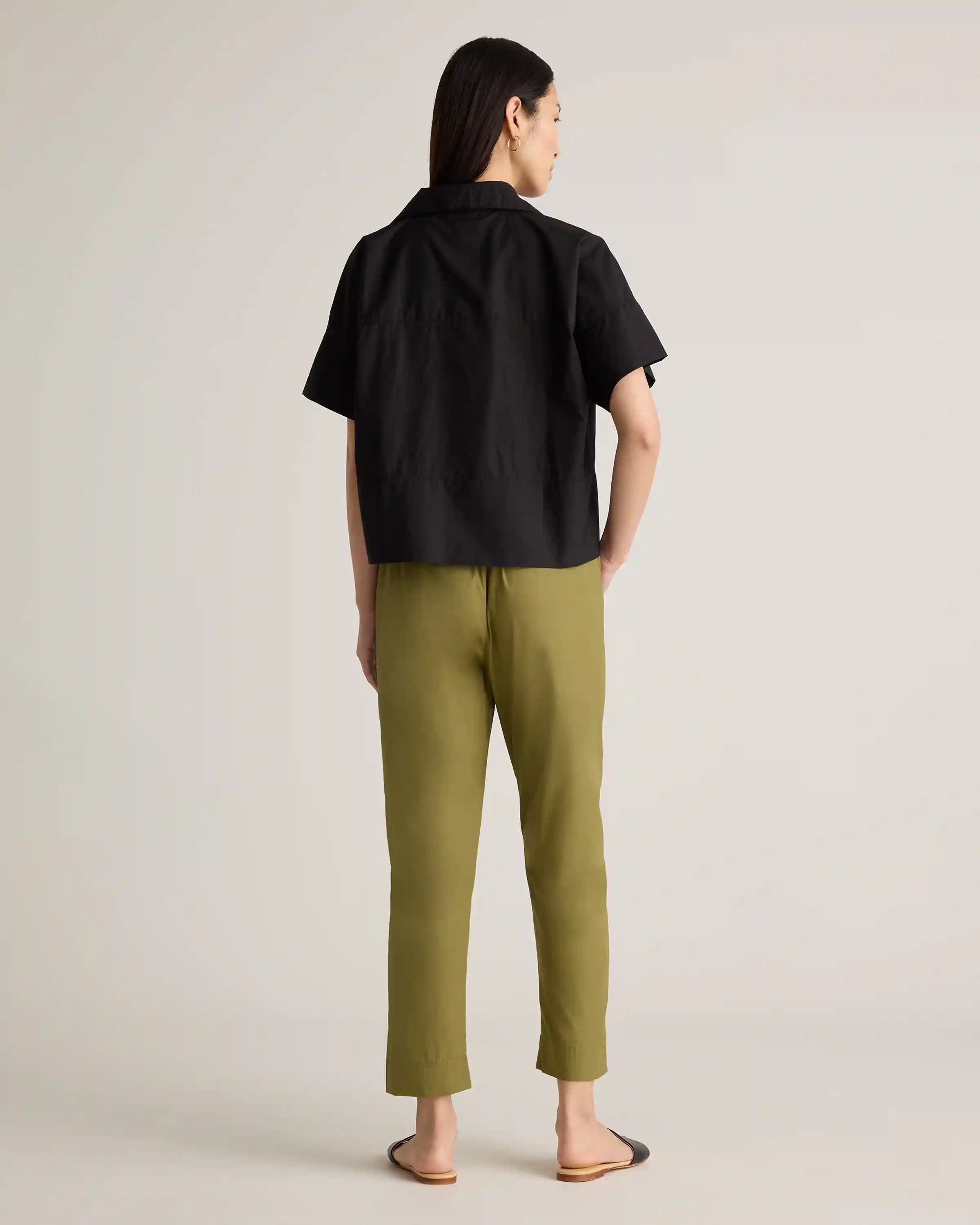 100% Organic Cotton Poplin Pull-On Pants