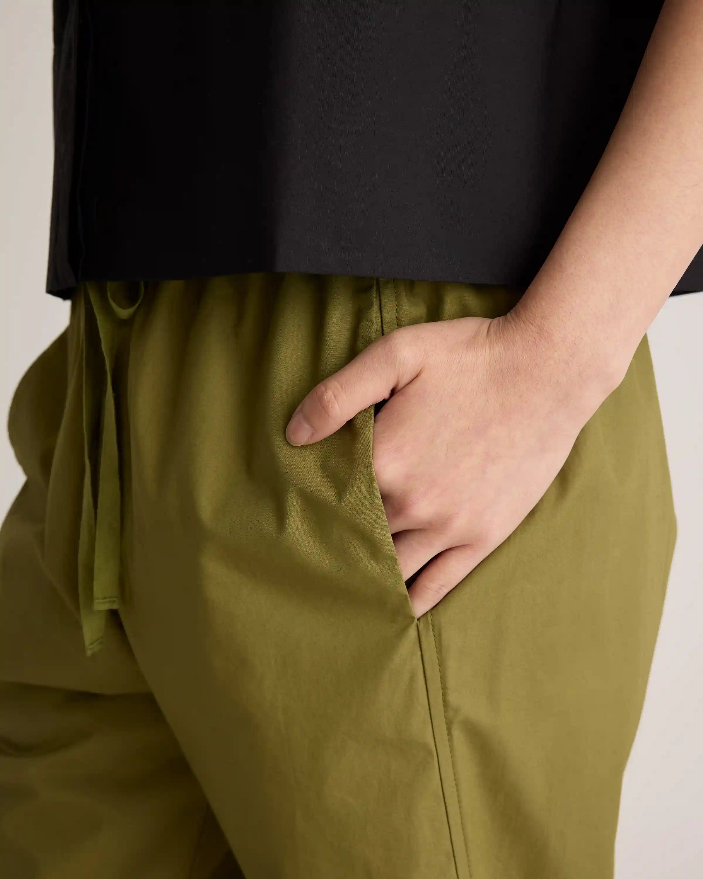 100% Organic Cotton Poplin Pull-On Pants