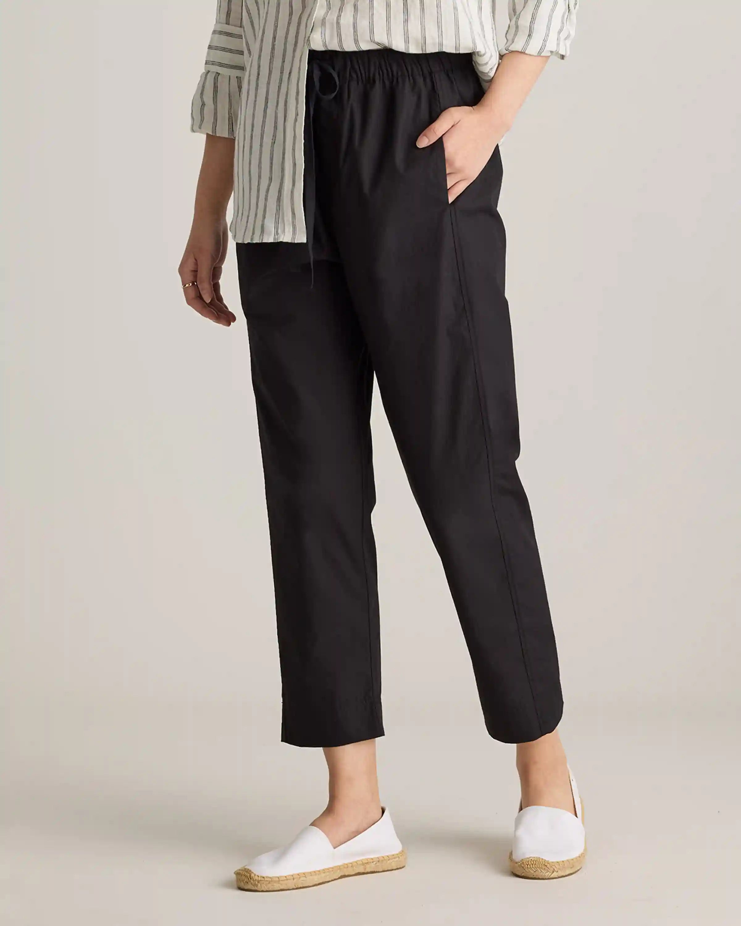 100% Organic Cotton Poplin Pull-On Pants