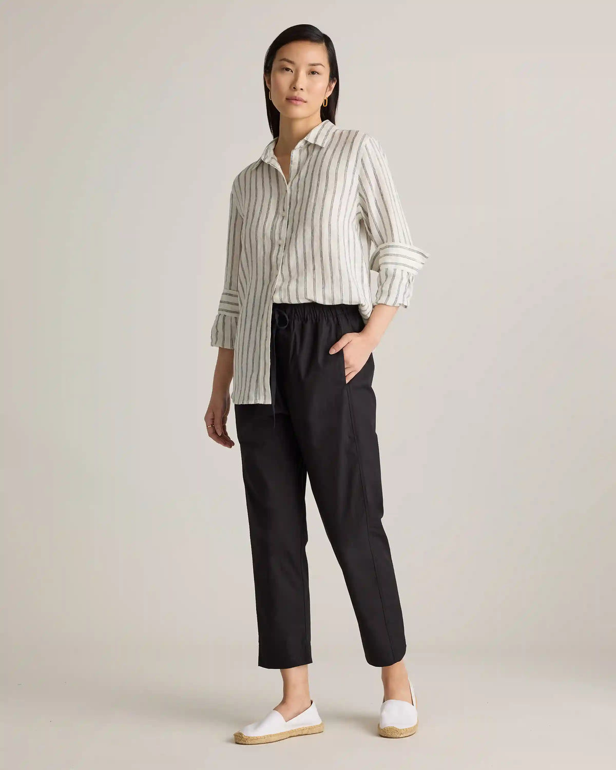 100% Organic Cotton Poplin Pull-On Pants
