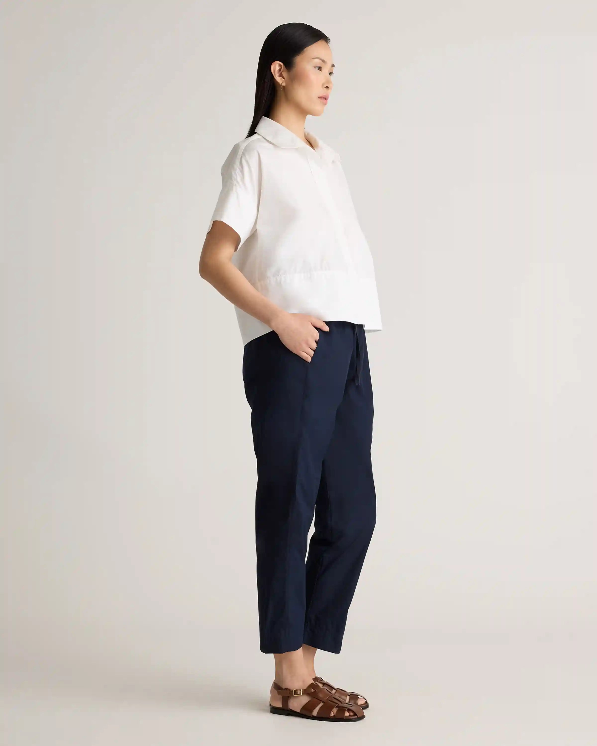 100% Organic Cotton Poplin Pull-On Pants