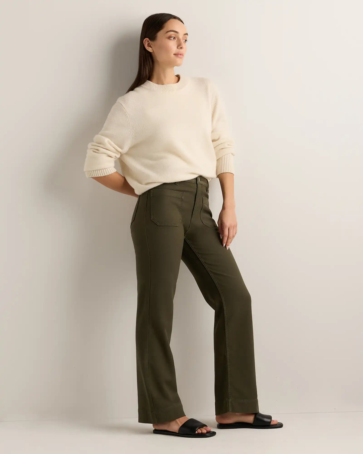 French Terry Wide Leg Pants