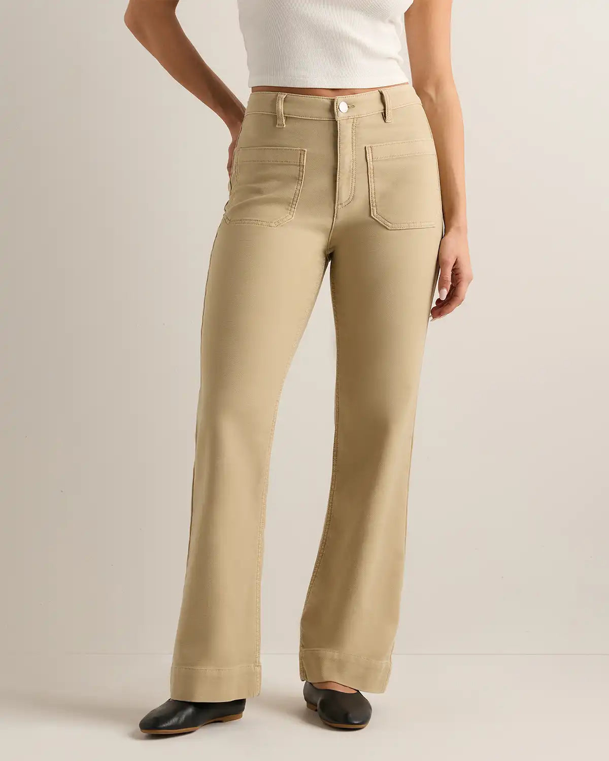 French Terry Wide Leg Pants