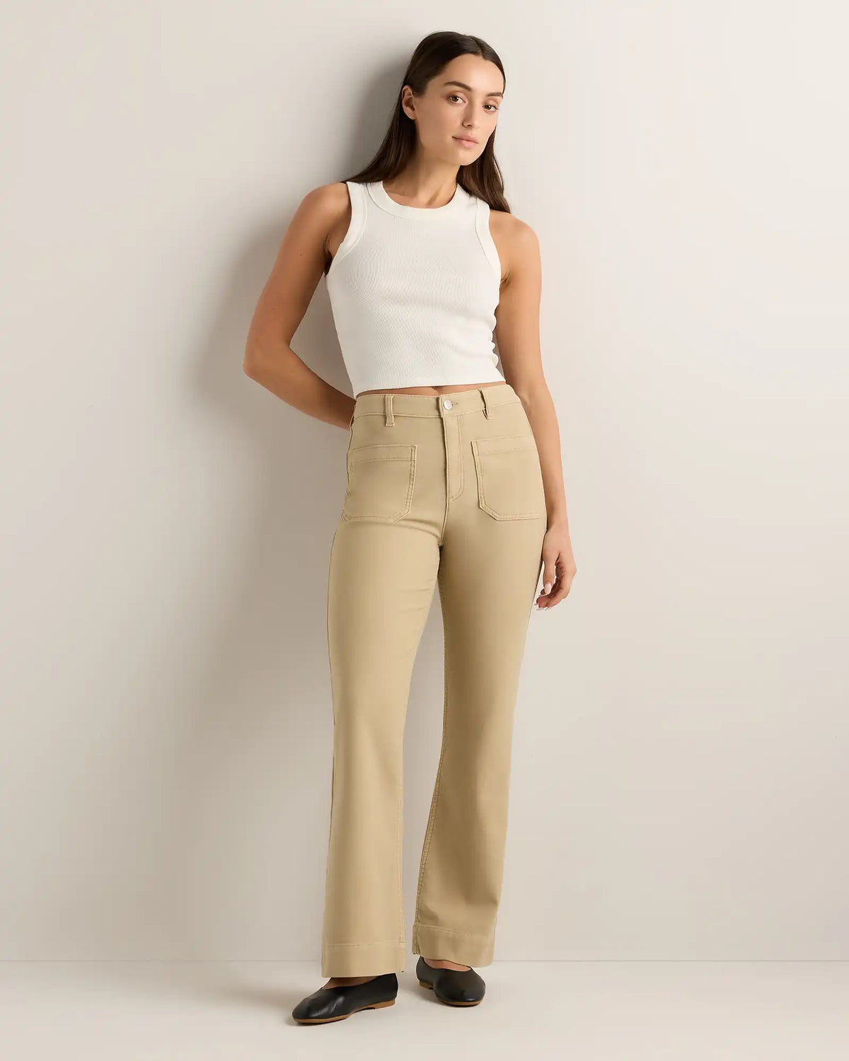 French Terry Wide Leg Pants