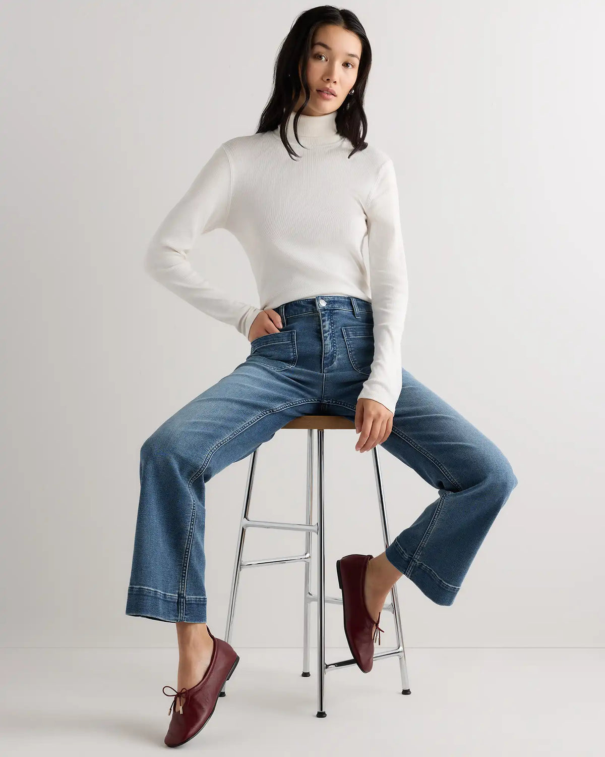 French Terry Wide Leg Pants