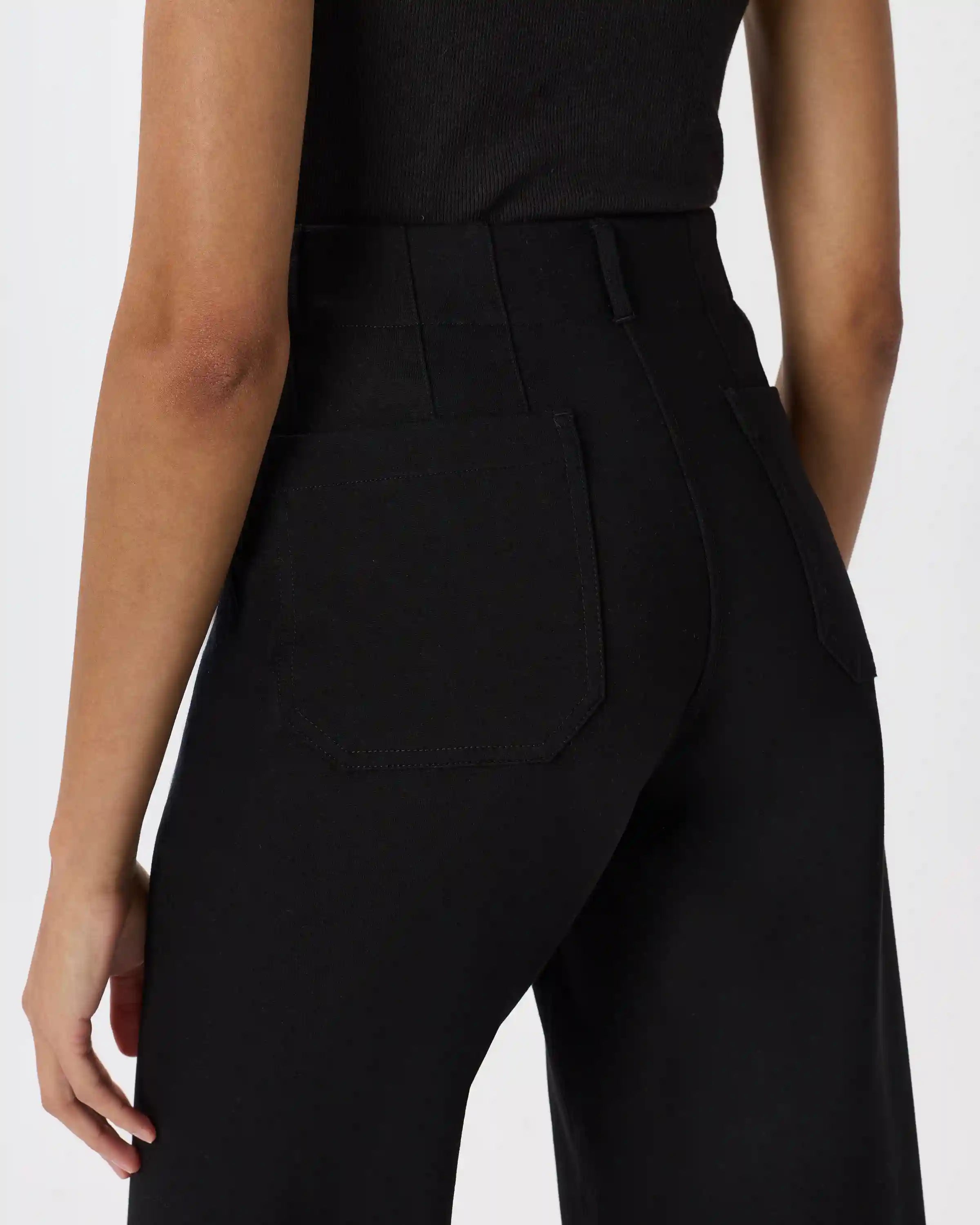 Ultra-Stretch Ponte Cropped Wide Leg Pants