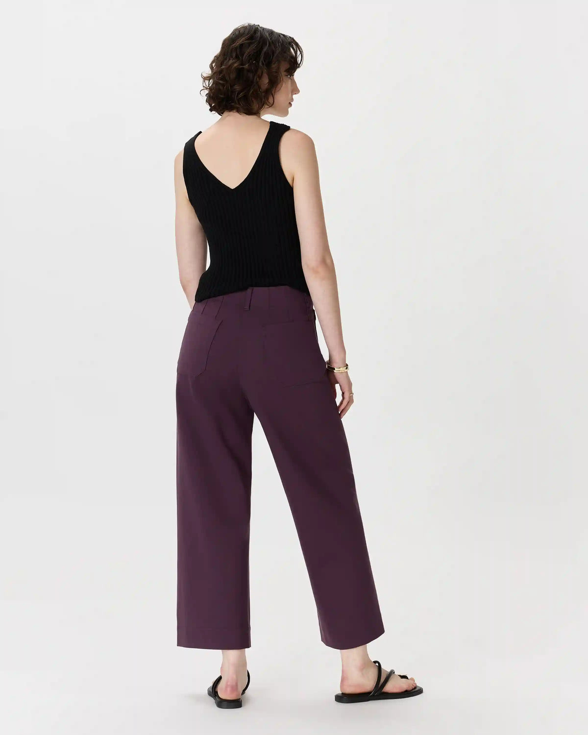 Ultra-Stretch Ponte Cropped Wide Leg Pants