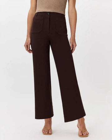 Ultra-Stretch Ponte Cropped Wide Leg Pants