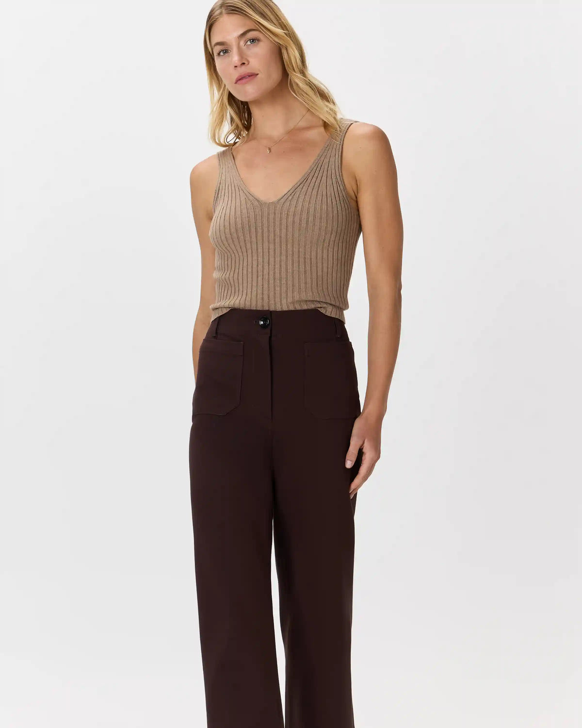 Ultra-Stretch Ponte Cropped Wide Leg Pants