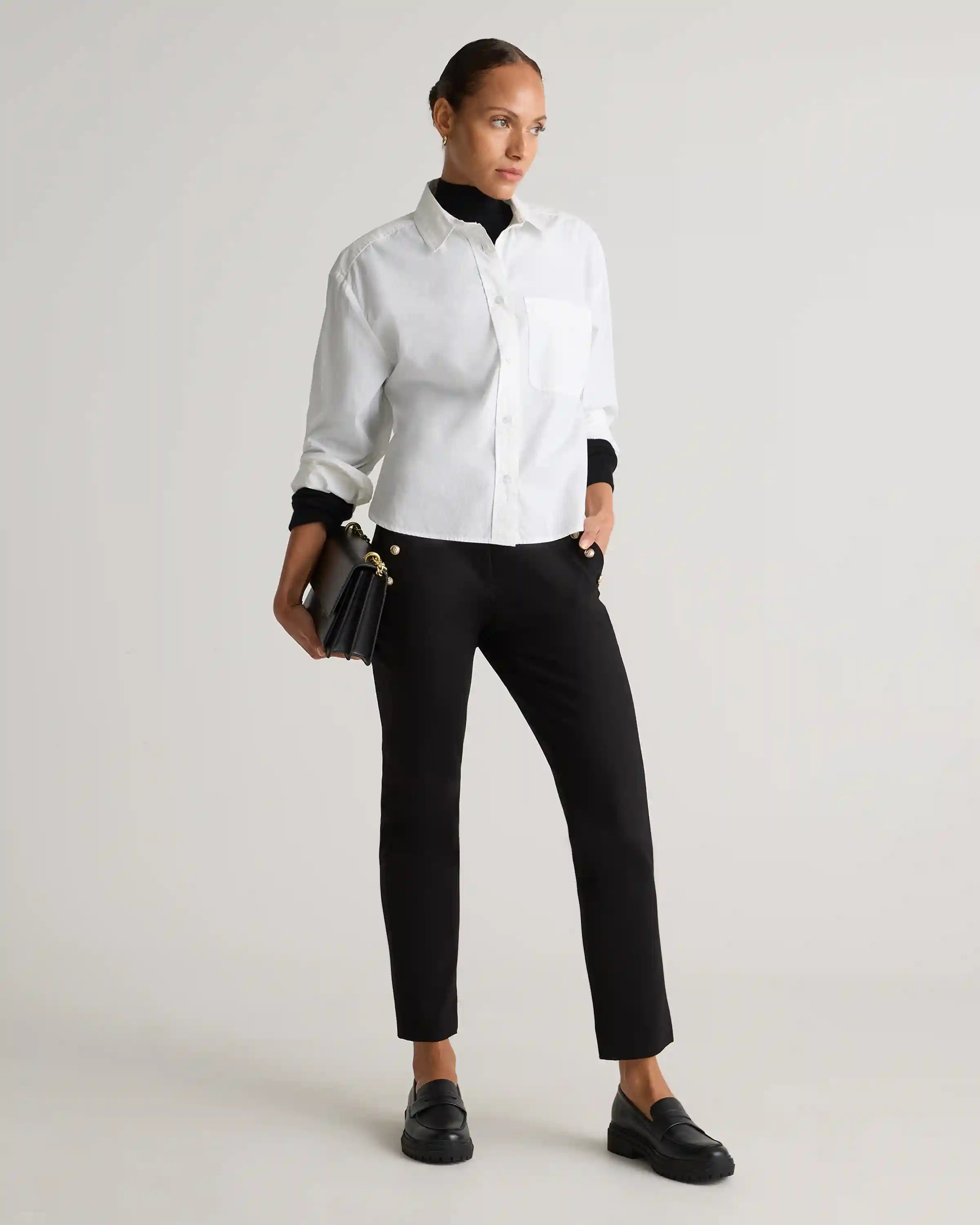 Ultra-Stretch Ponte Straight Leg Mariner Pants