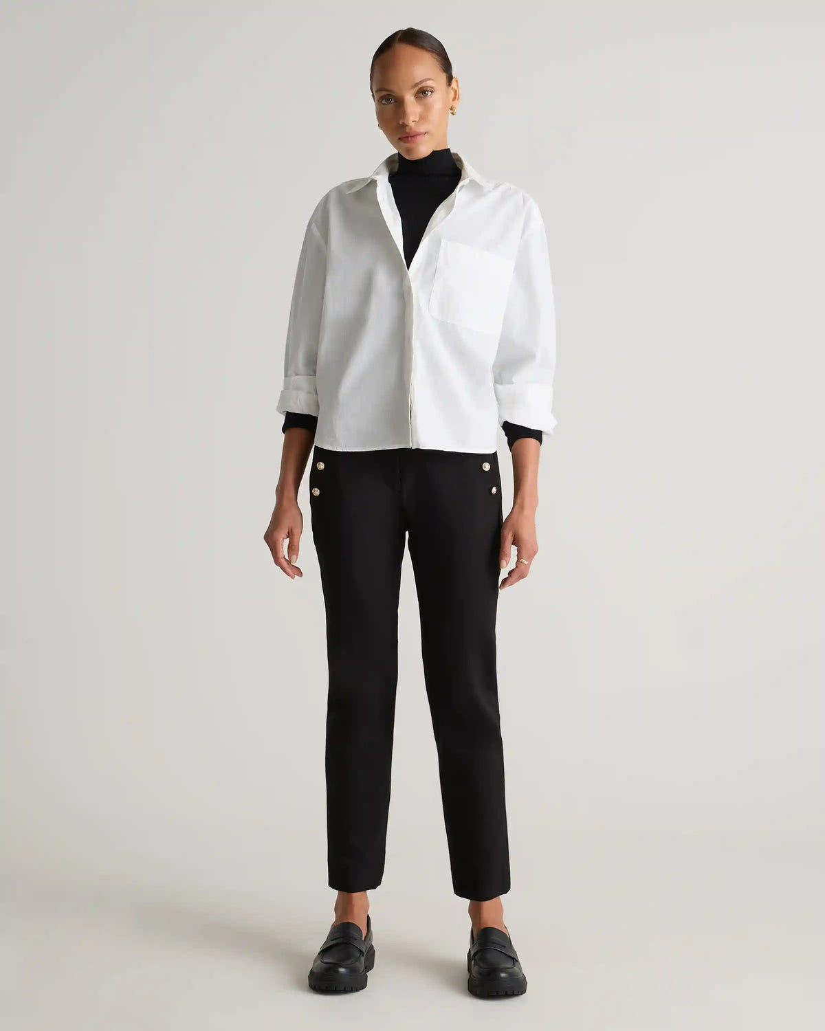 Ultra-Stretch Ponte Straight Leg Mariner Pants