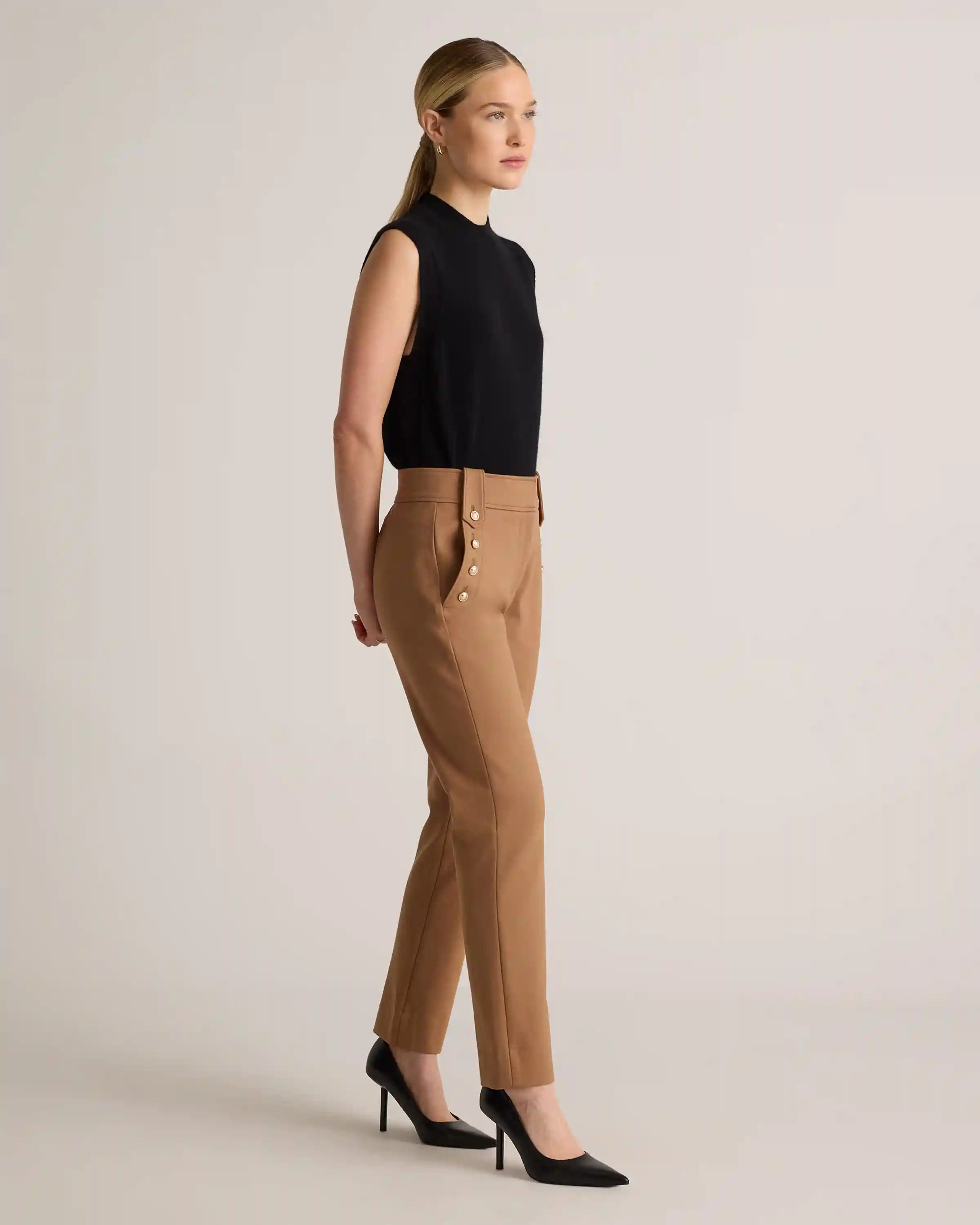 Ultra-Stretch Ponte Straight Leg Mariner Pants