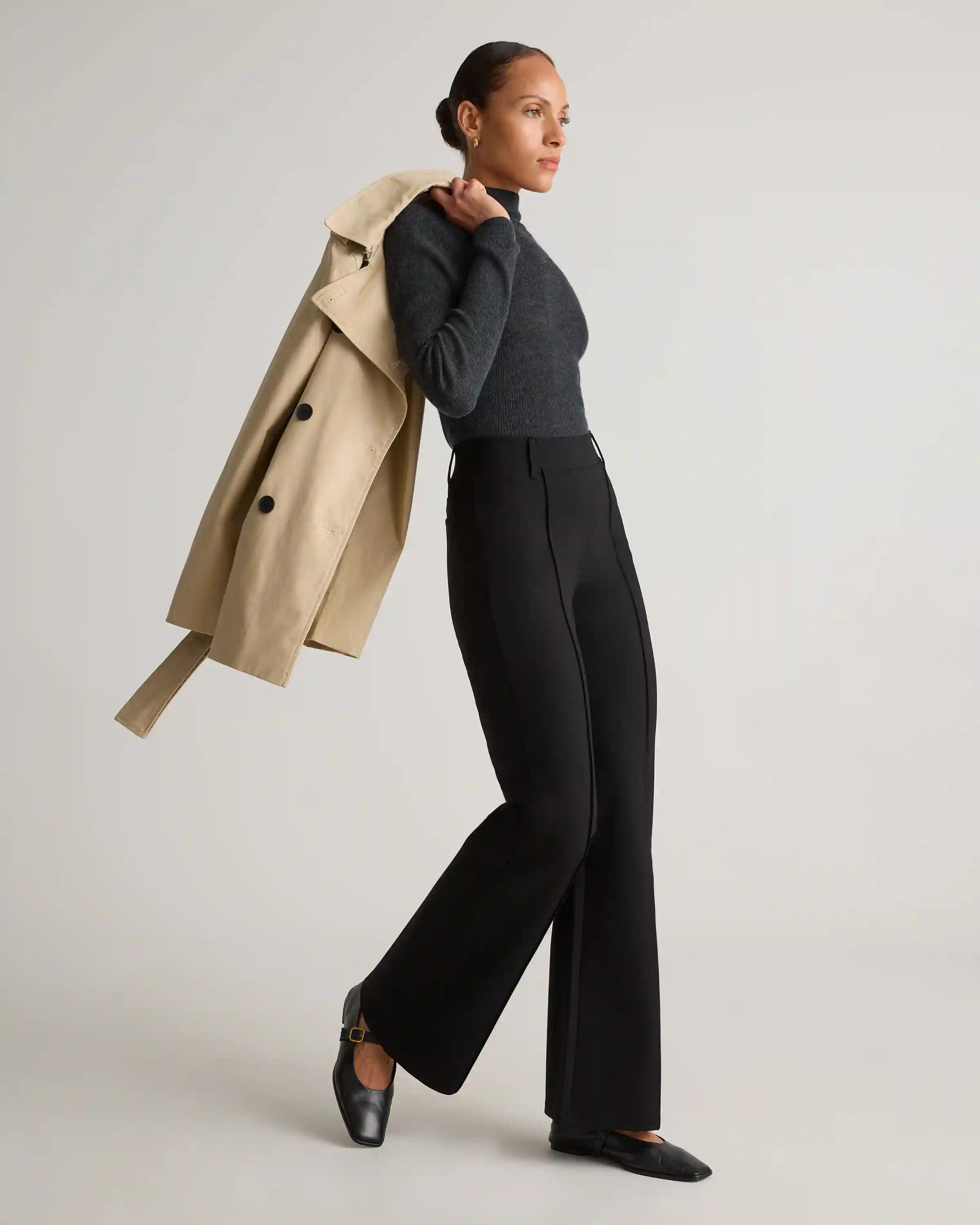 Ultra-Stretch Ponte Flare Leg Pants