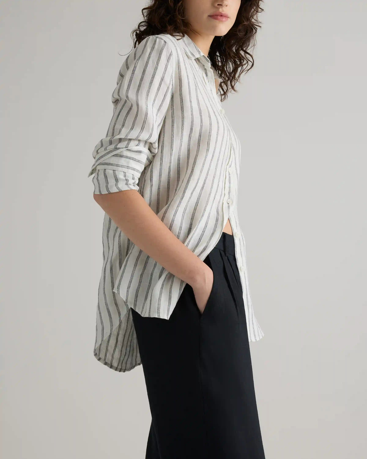 100% European Linen Pleated Trouser