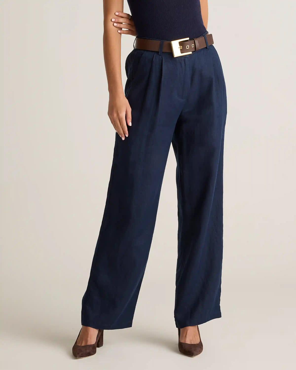 100% European Linen Pleated Trouser