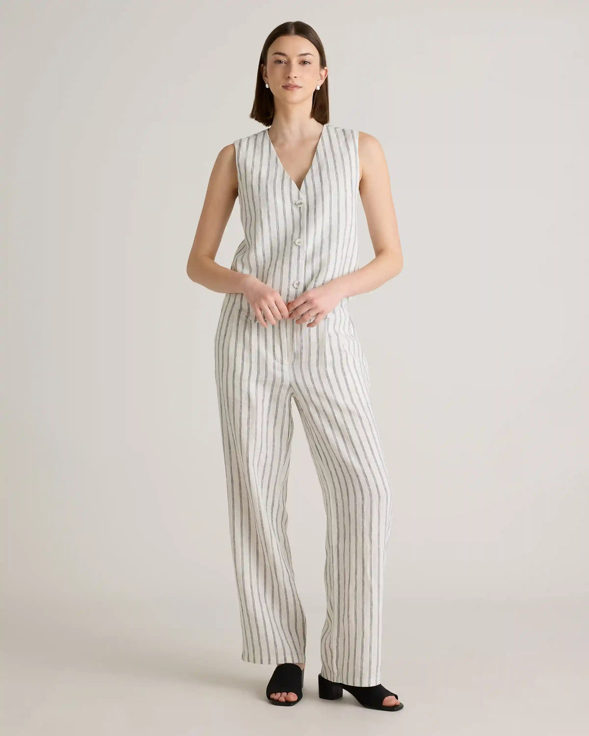 100% European Linen Pleated Trouser