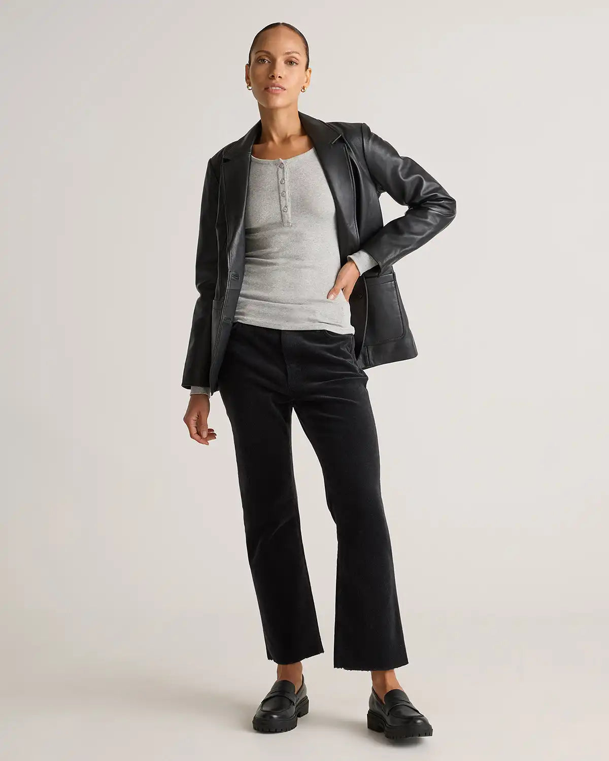 Organic Stretch Corduroy Kick Flare Pants