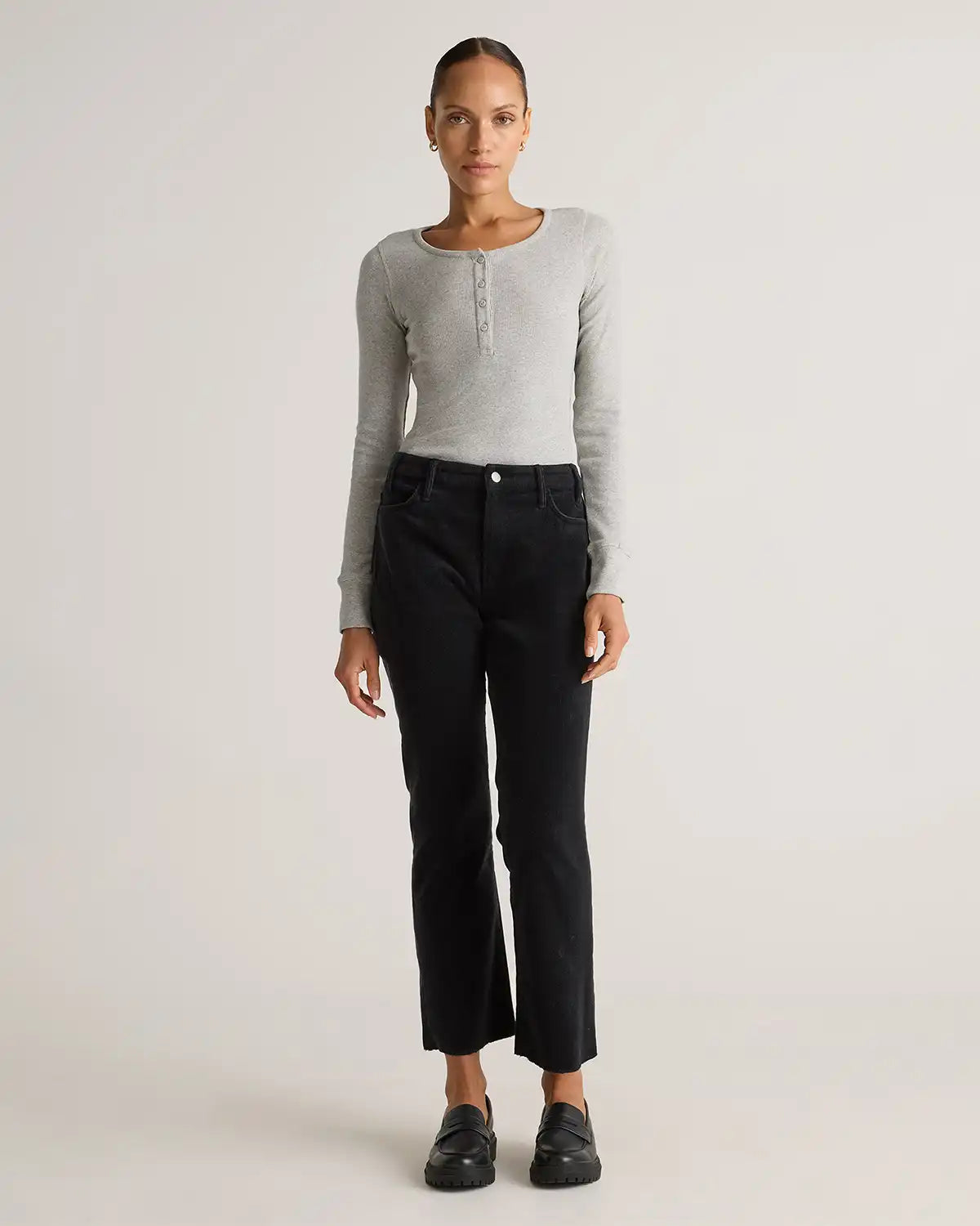 Organic Stretch Corduroy Kick Flare Pants
