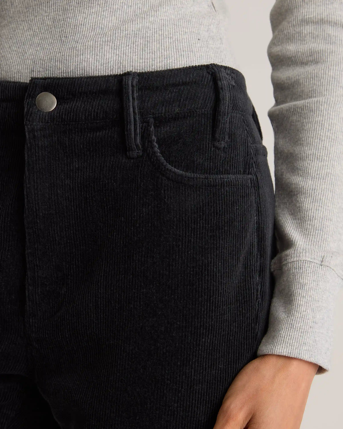Organic Stretch Corduroy Kick Flare Pants