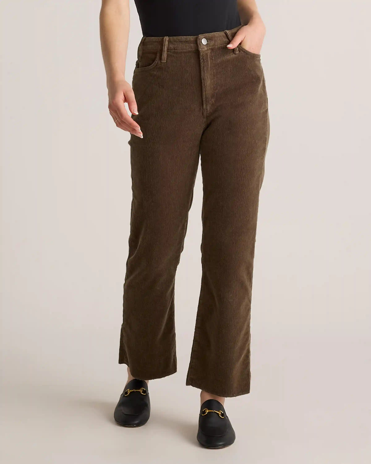 Organic Stretch Corduroy Kick Flare Pants