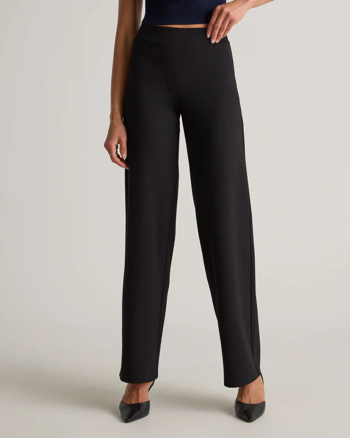 Ultra-Stretch Ponte Wide Leg Pants