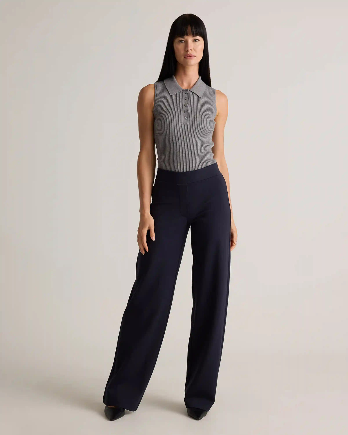 Ultra-Stretch Ponte Wide Leg Pants