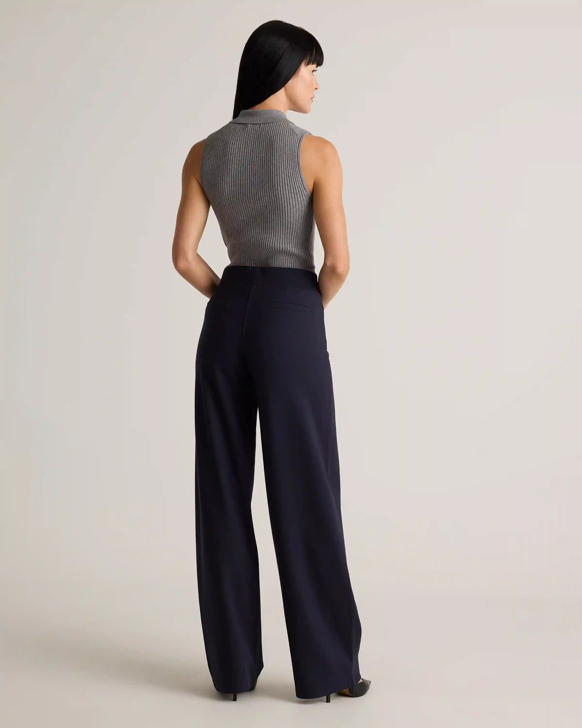 Ultra-Stretch Ponte Wide Leg Pants