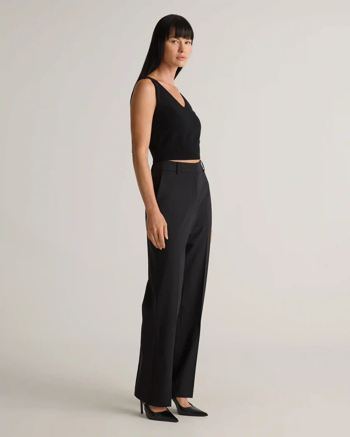 Italian Wool Straight Leg Pants