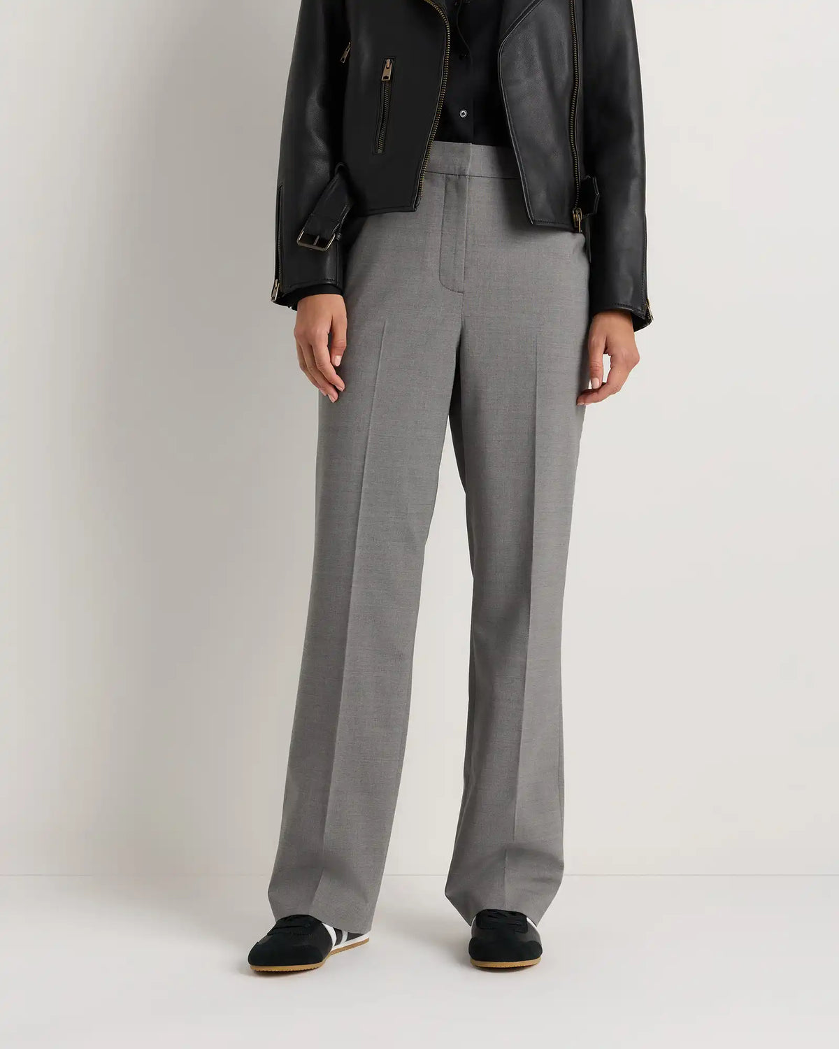 Italian Wool Straight Leg Pants