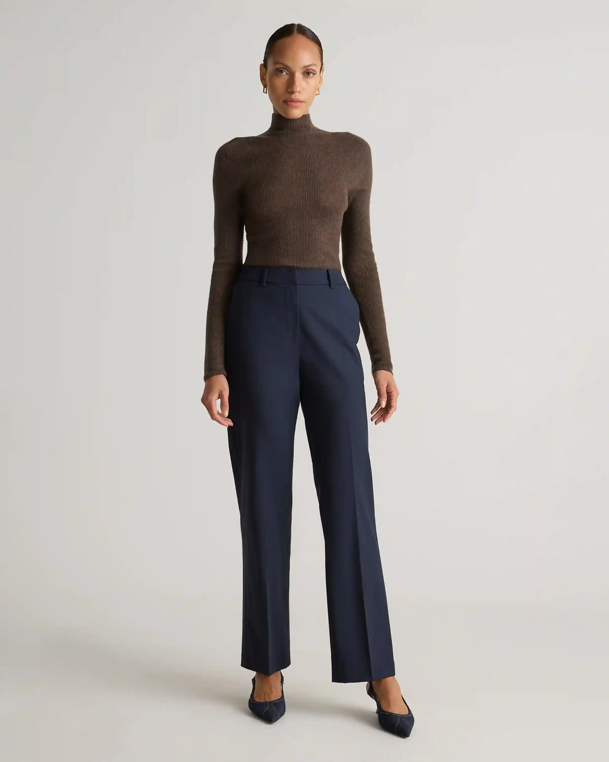 Italian Wool Straight Leg Pants