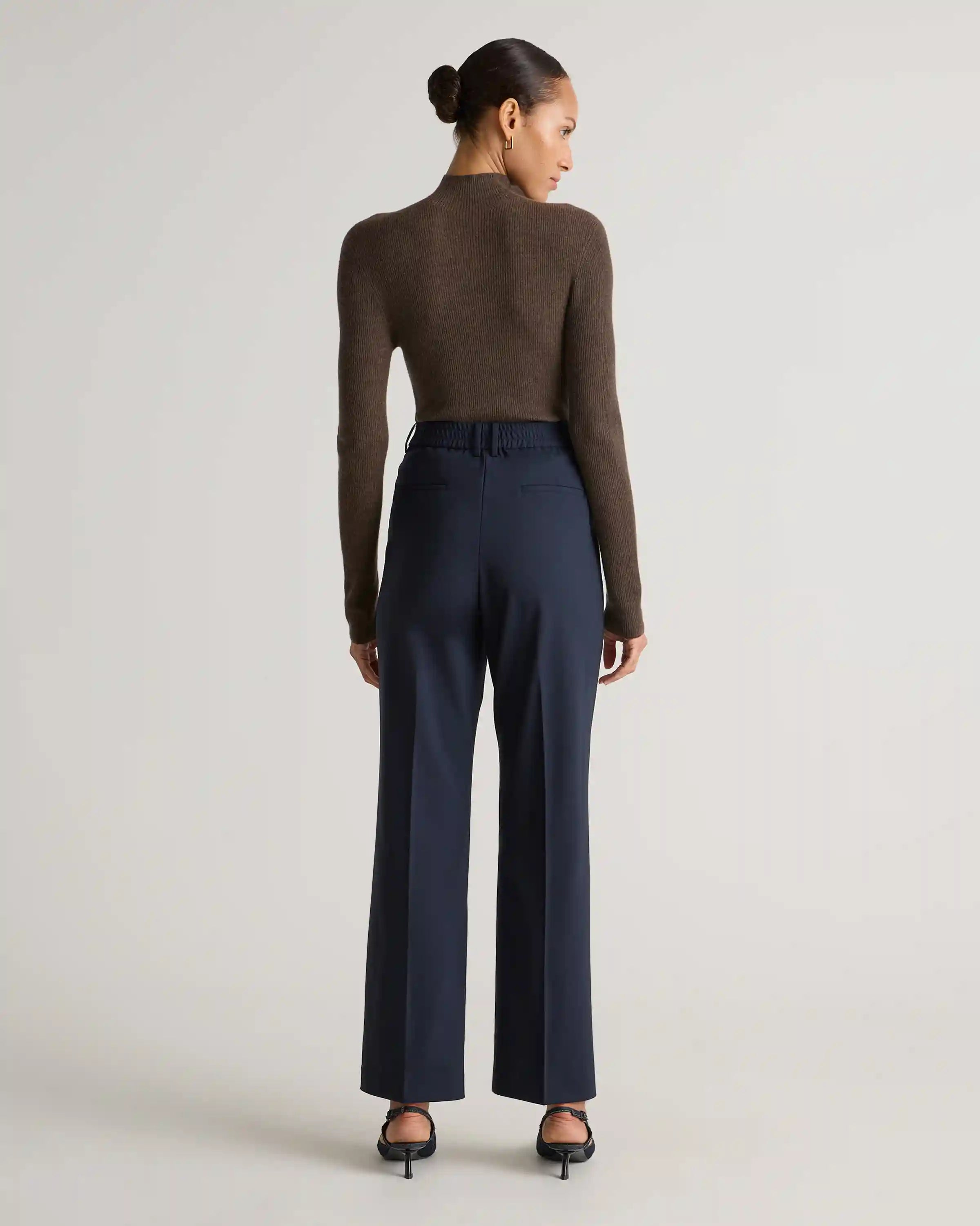Italian Wool Straight Leg Pants