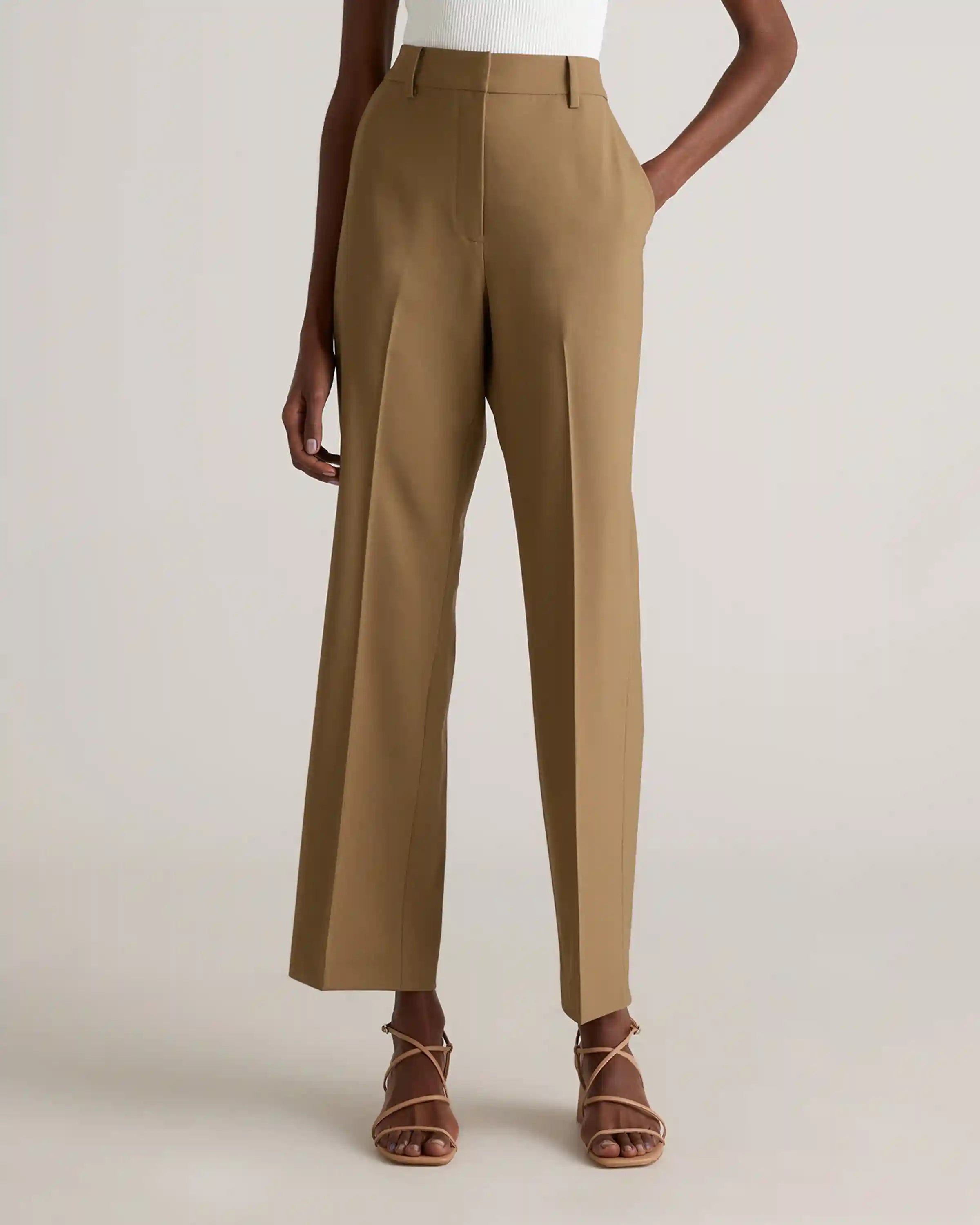 Italian Wool Straight Leg Pants