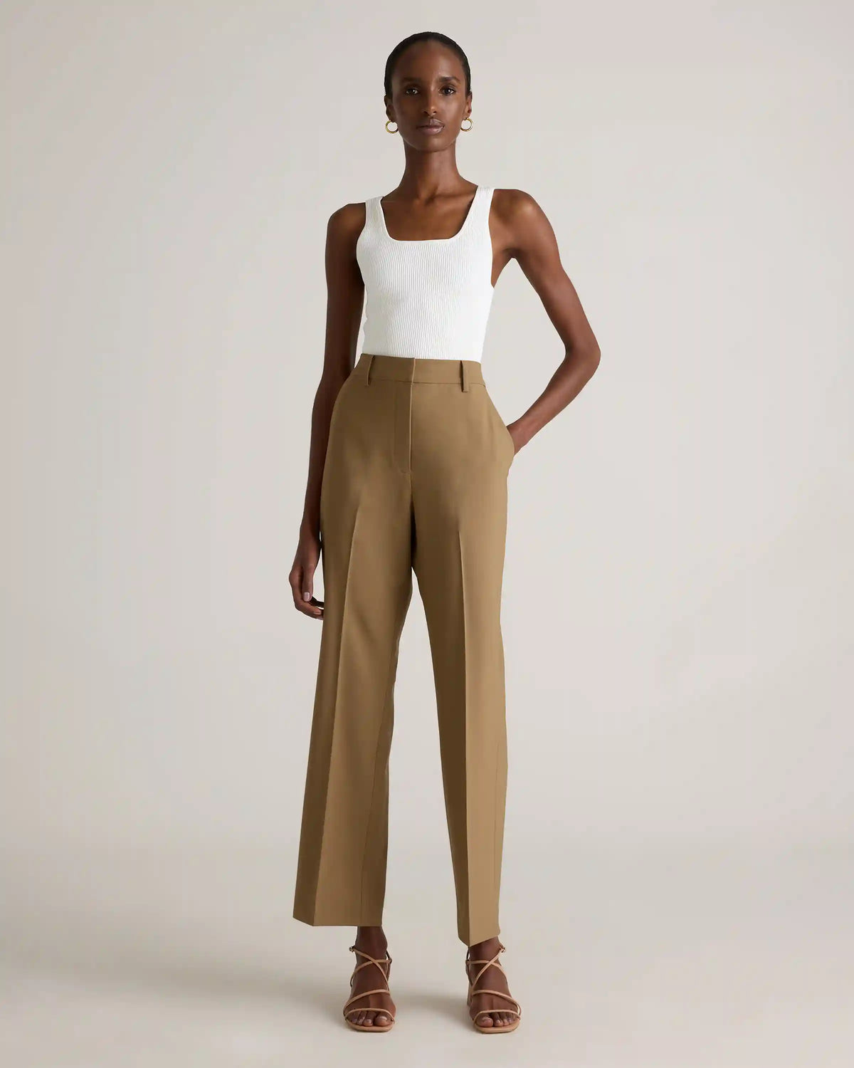 Italian Wool Straight Leg Pants