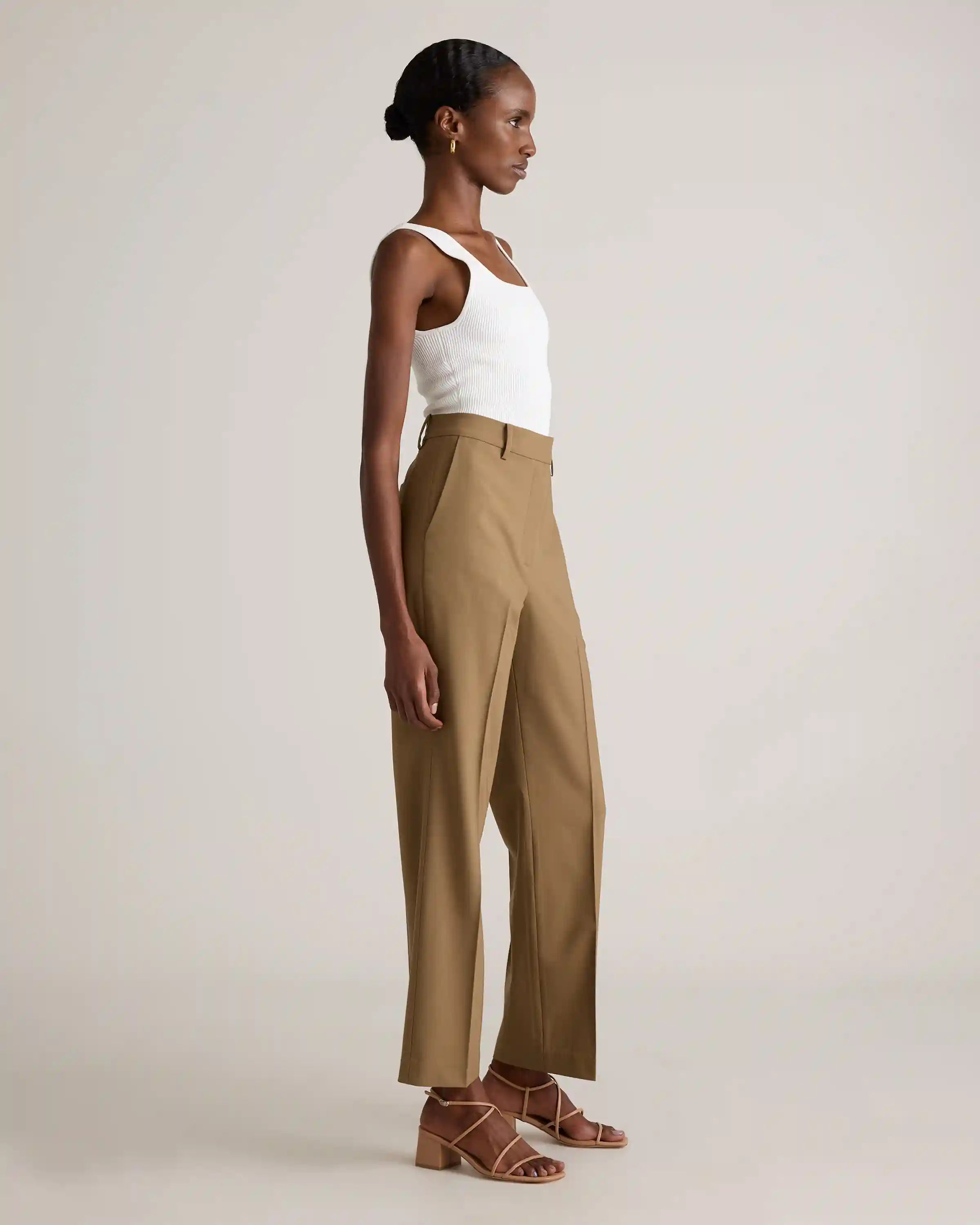 Italian Wool Straight Leg Pants