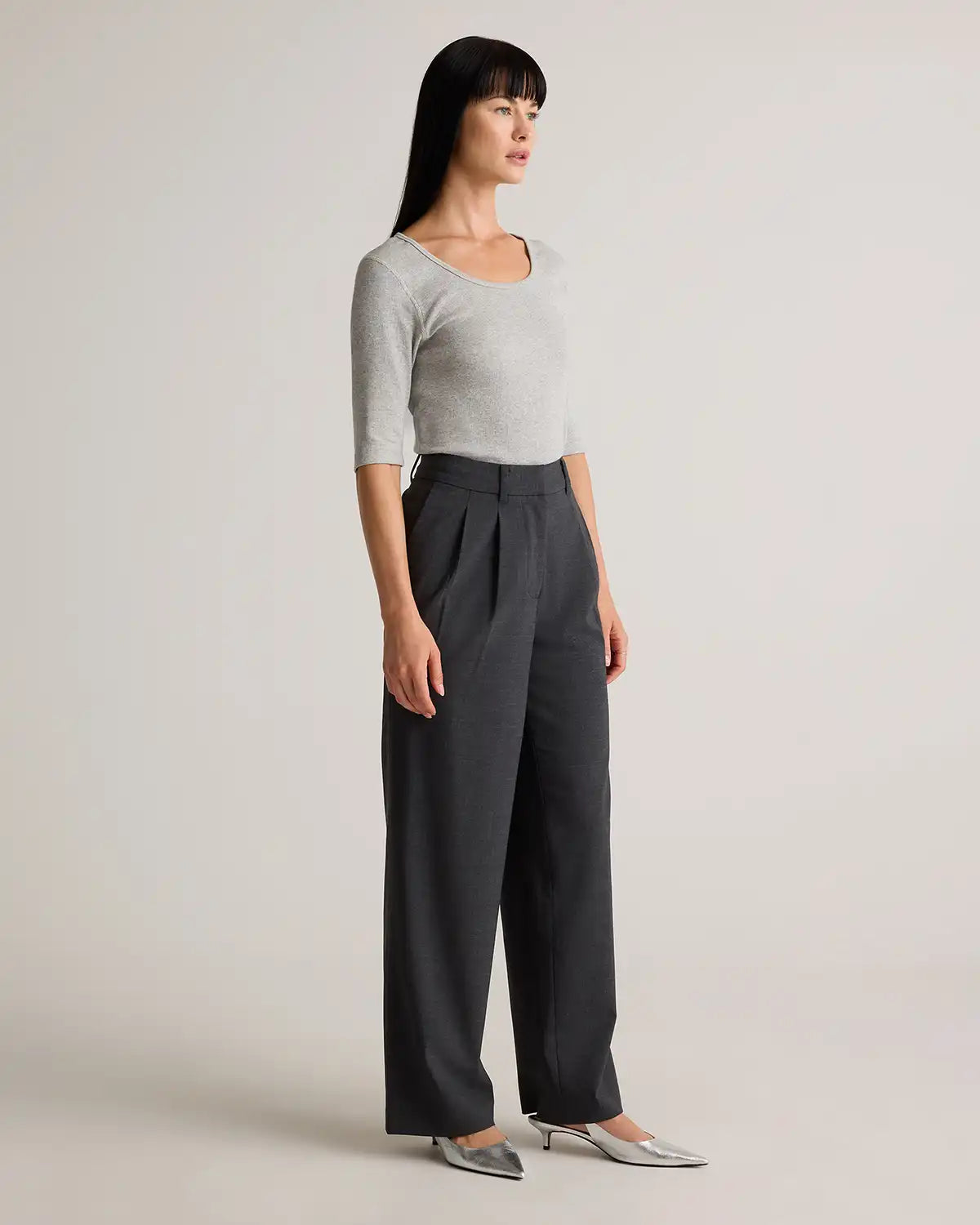 Italian Wool Pleated Trouser