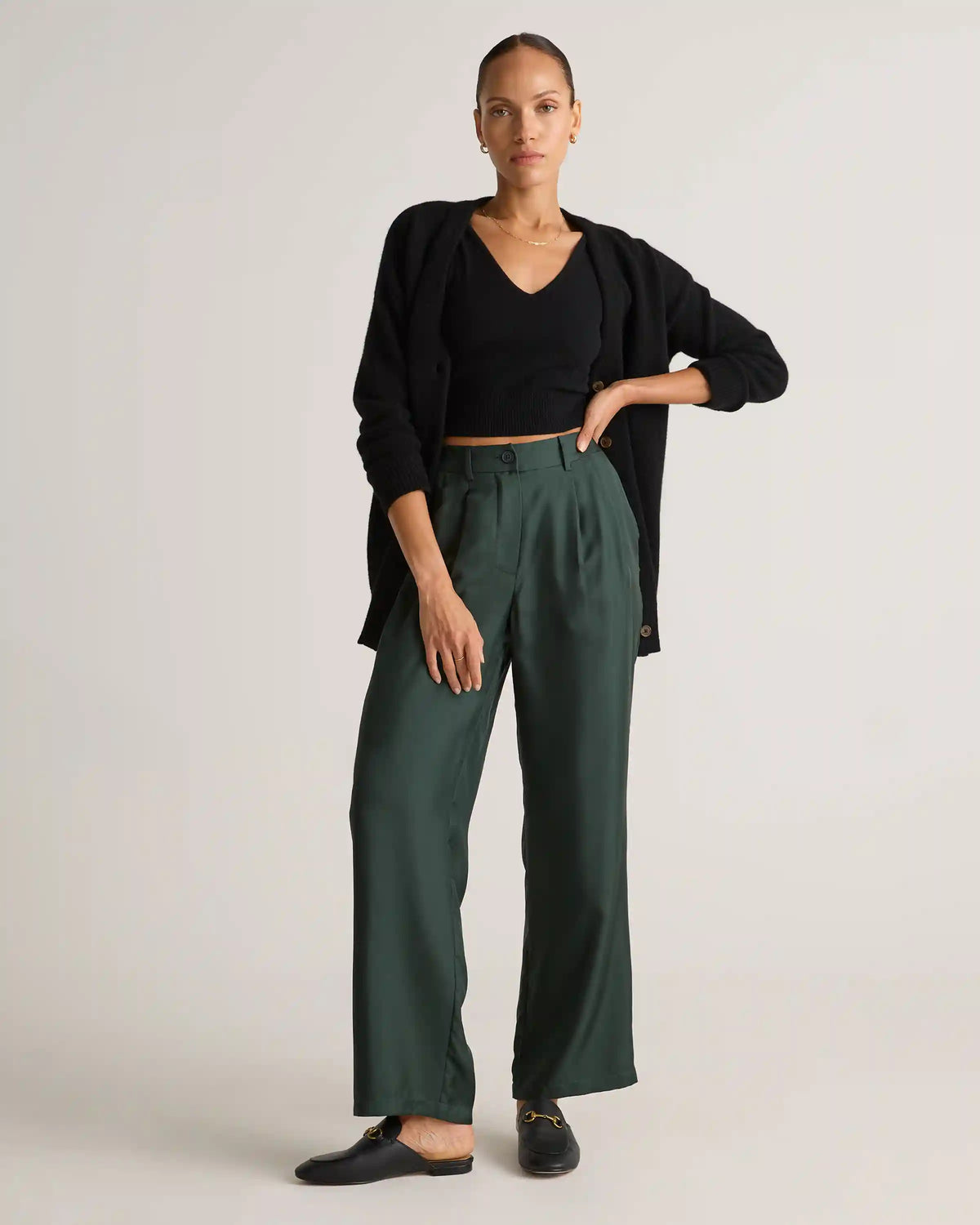 100% Silk Twill Trouser