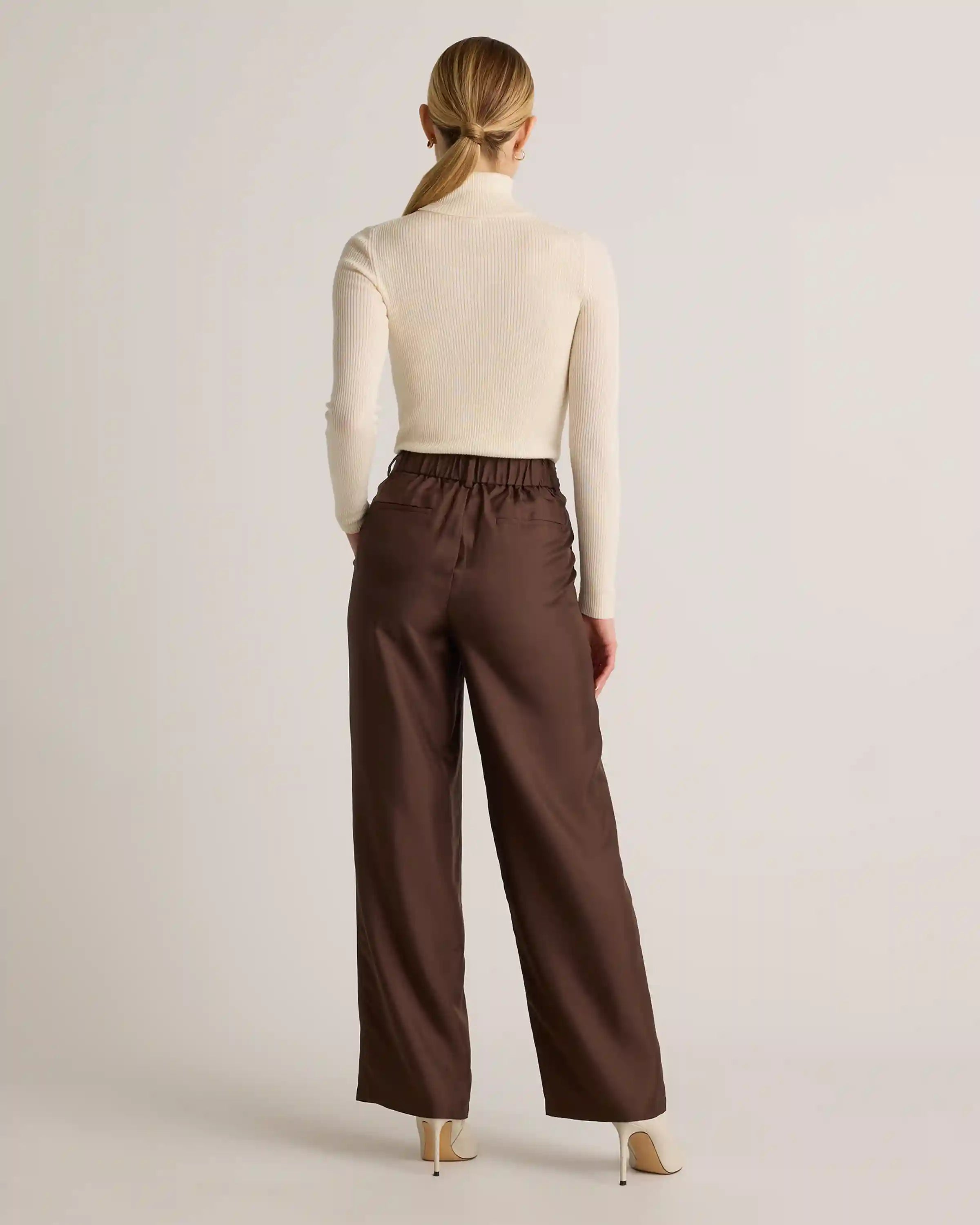 100% Silk Twill Trouser